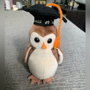 Wise the Owl Class of ‘98 Beanie Baby by Ty 1998 with Tag Protector
